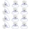 Suction Cup - AIMOONSA - 25M5-6 - Lot 12 - Transparent PVC - Metal Screw with Nut - Large Fixing