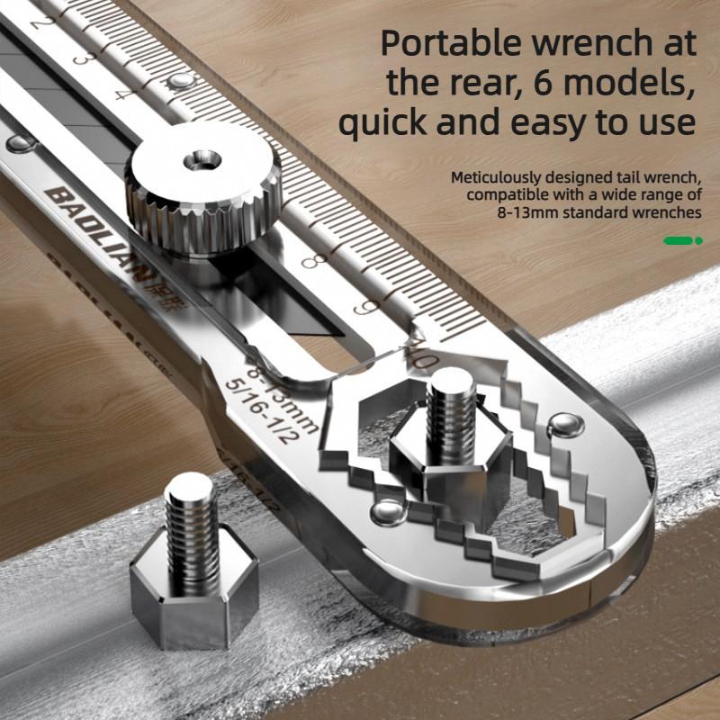 Knife 8 in 1 Design with Sharp Blade Stable Grip and Ruler for Cutting and Measuring Ideal for DIY and Construction Tasks