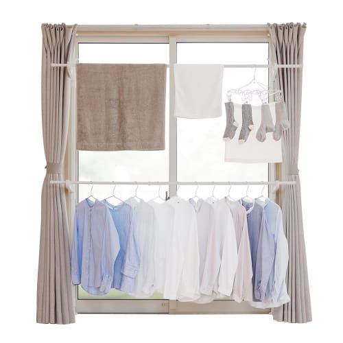 Iris Ohyama Window Frame Clothes Dryer, White, MW-260NR