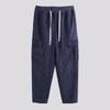 Men's Corduroy Trousers Solid Color Sweatpants Loose Straight Multi-pocket Men's Thin Casual Pants Autumn and Winter