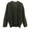 BATONER Cashmere Blend Long Sleeve V Neck Sweater 1 Khaki Knit Women Used