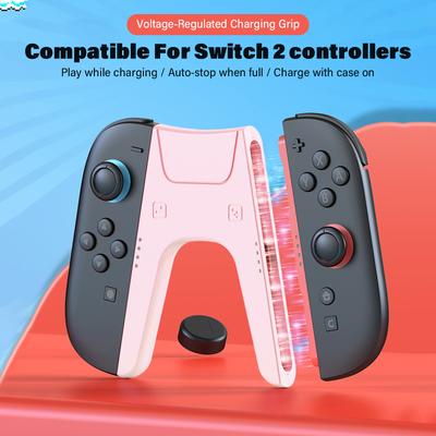 Charging Grip Play While Charging Ergonomic V-Controller Stand Enhance The Grip Experience for Switch2 Accessories