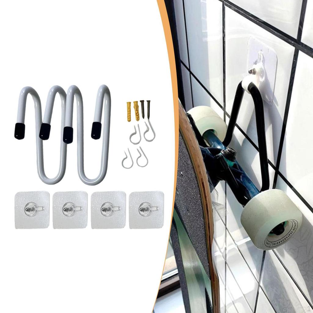 2Pcs Skateboard Wall Hanger Mount Headphone Hook Storage Rack for Game Controller