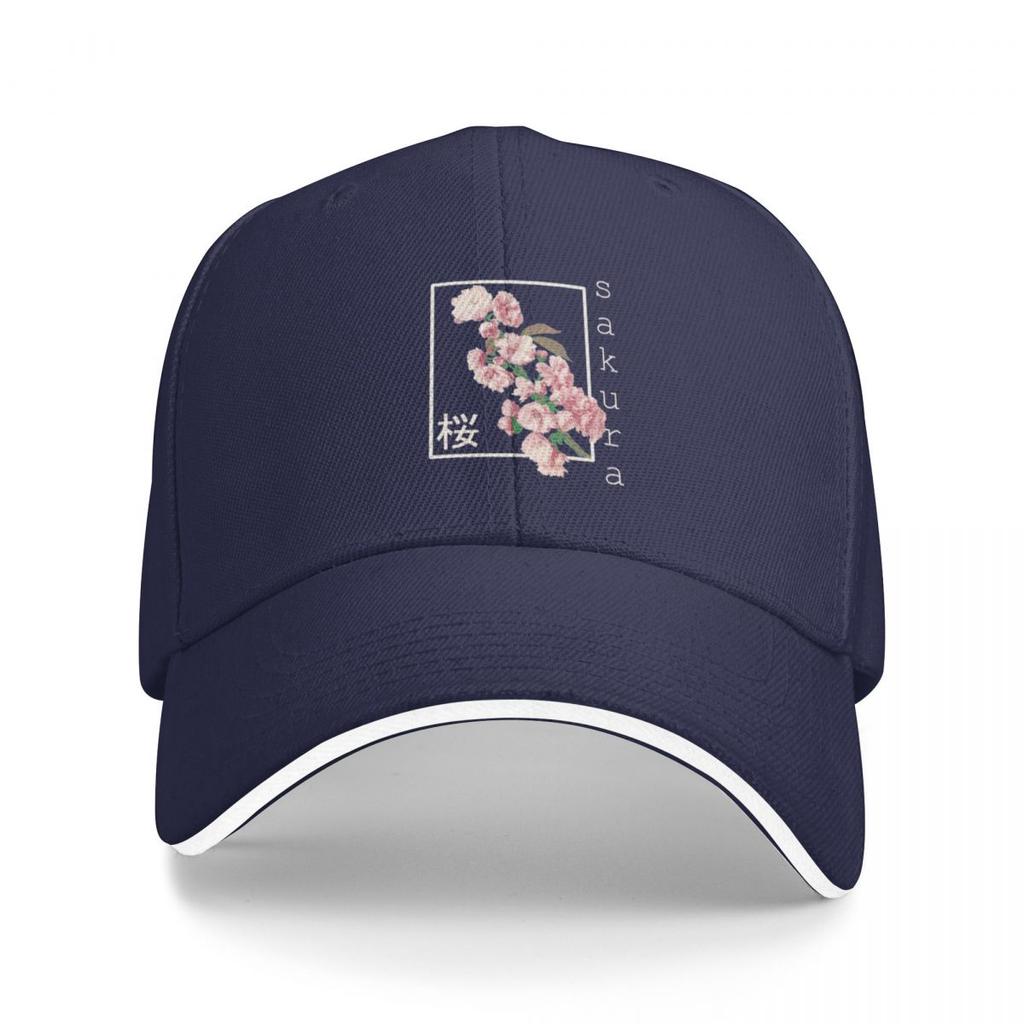 Cherry Blossom Graphic Vintage Japanese Sakura Kanji Aesthetic Baseball Cap Golf Hat Sun  For Children Womens 2025 Mens