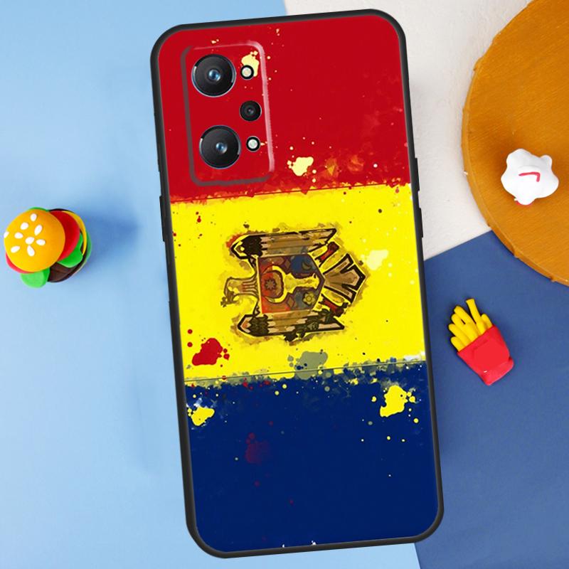 Moldova Flag For Realme C55 C67 C61 C75 C53 C51 C21Y C25S GT 6 6T 5 GT7 Pro 10 11 12 13 14 Pro Plus Case