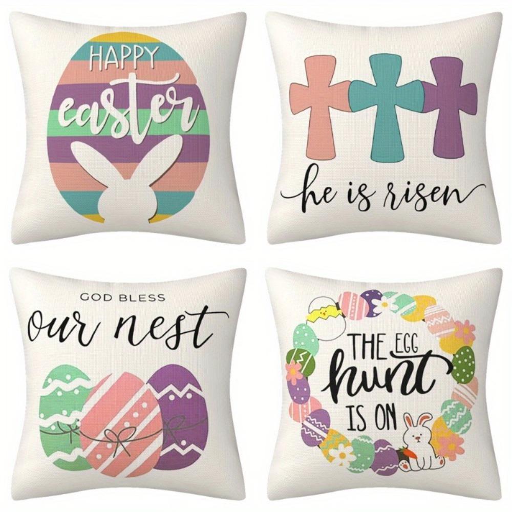 Ramadan Cushion Covers Lantern Floral Designs with Green Plants Printed Square Pillowcase Zipper Closure for Living Room Decor