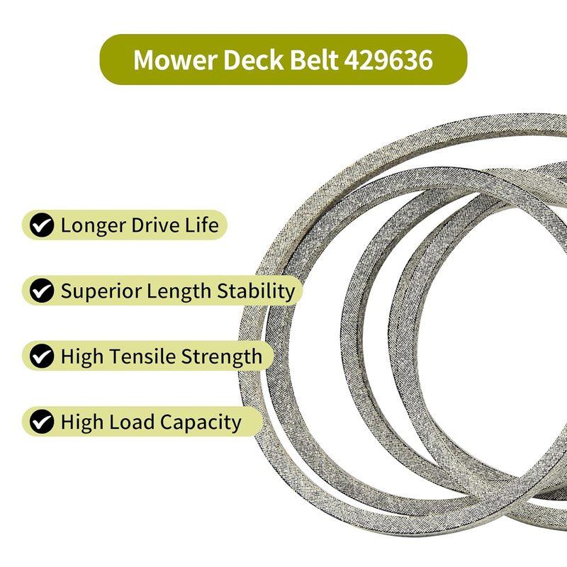 429636 197253 Mower Deck Belt 42" Drive Belt 101.4"x 1/2" Replacement for Husqvarna AYP Poulan 197253 532197253 YT1942 YTH2042