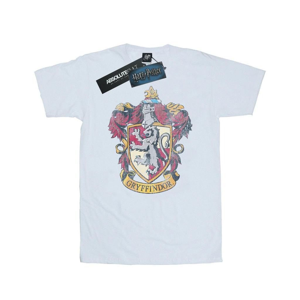 Harry Potter Womens/Ladies Gryffindor Distressed Crest Cotton Boyfriend T-Shirt