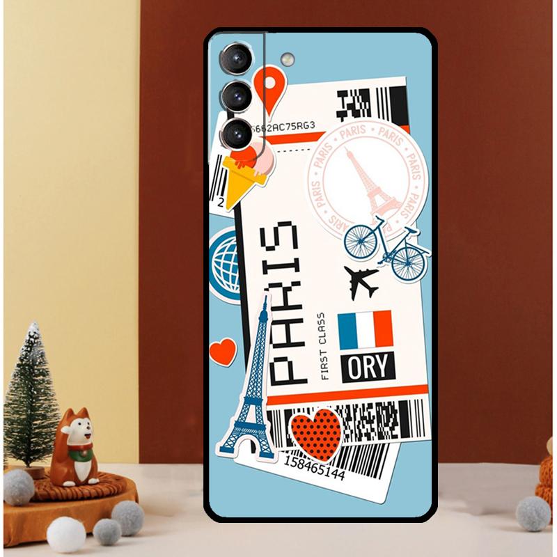 

Чехол-обложка для Samsung Galaxy S24 S26 Ultra S21 S22 S20 S23 S25 Ultra S10 Plus S25 FE в стиле посадочного талона на рейс в Токио Funda Galaxy S20 Plus