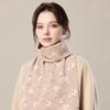 JIUMU Women's Thick Knitted Pure Wool Scarf