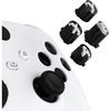 eXtremeRate ABXY Buttons for Xbox Series X & S Controller, Three-Tone Black & Clear with White Classic Symbols Action Keys Replacement Buttons for