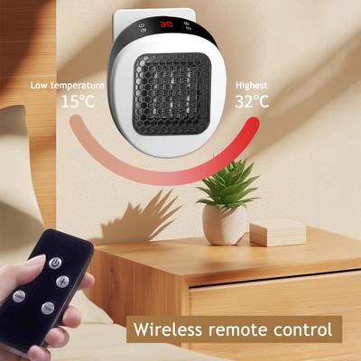 Calentador de Espacio de Pared con Termostato Ajustable y Temporizador Calentadores Eléctricos de Calentamiento Rápido Calentador de Habitación Portátil Enchufable para Baño Dormitorio
