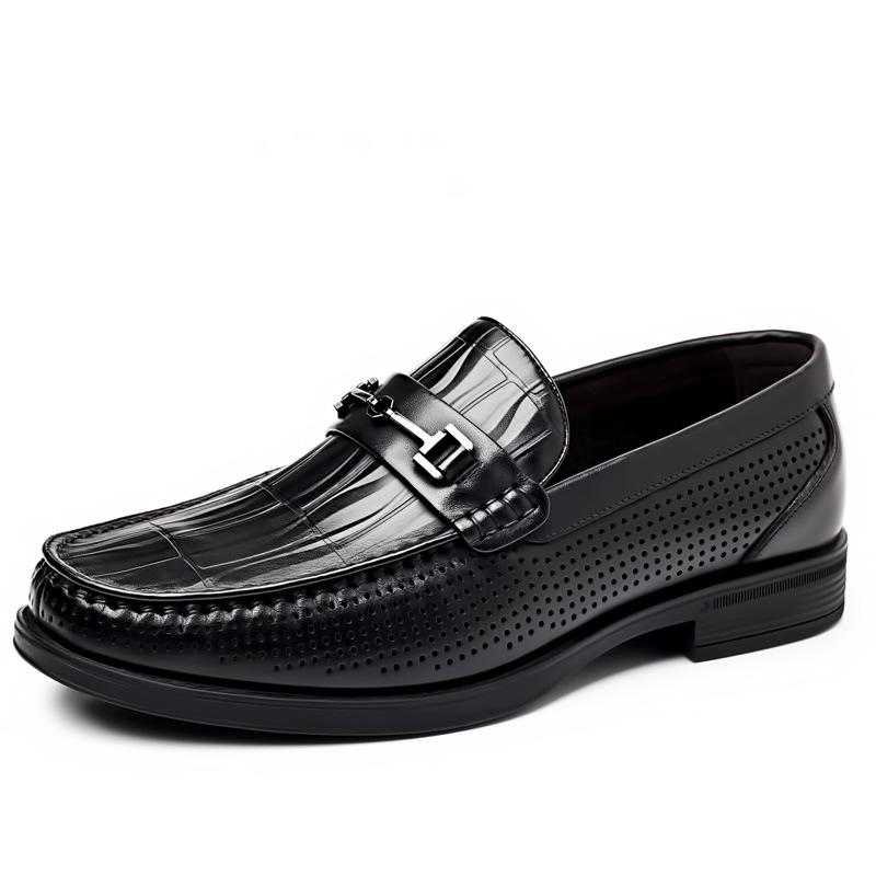Men s Breathable Genuine Leather Slip-On Driving Shoes 39