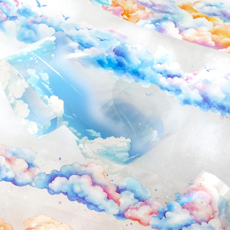 Journal GO 5x200cm Gekleurde Wolk Thema Tape Sticker Decoratieve Scrapbooking Telefoonhoesje Dagboek Kunst Koreaanse Masking Tape Kantoorbenodigdheden