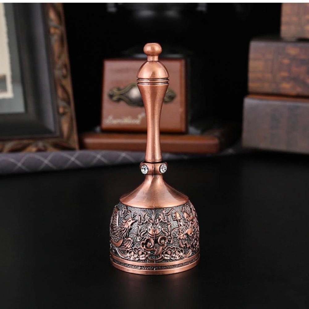 Dragon Phoenix Pattern Vintage Handbell Zinc Zinc Zinc Alloy Restaurant Dish Bell  Christmas