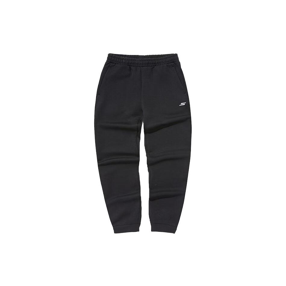 Skechers Solid Color Mid Rise Tapered Knit Sports Pants Men bottoms Black P323M022-0018 M