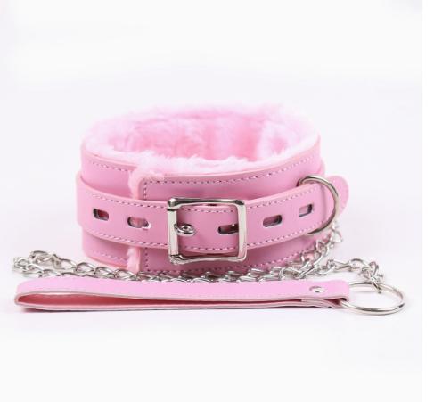 Leather Plush Adult Choker Collar for Women