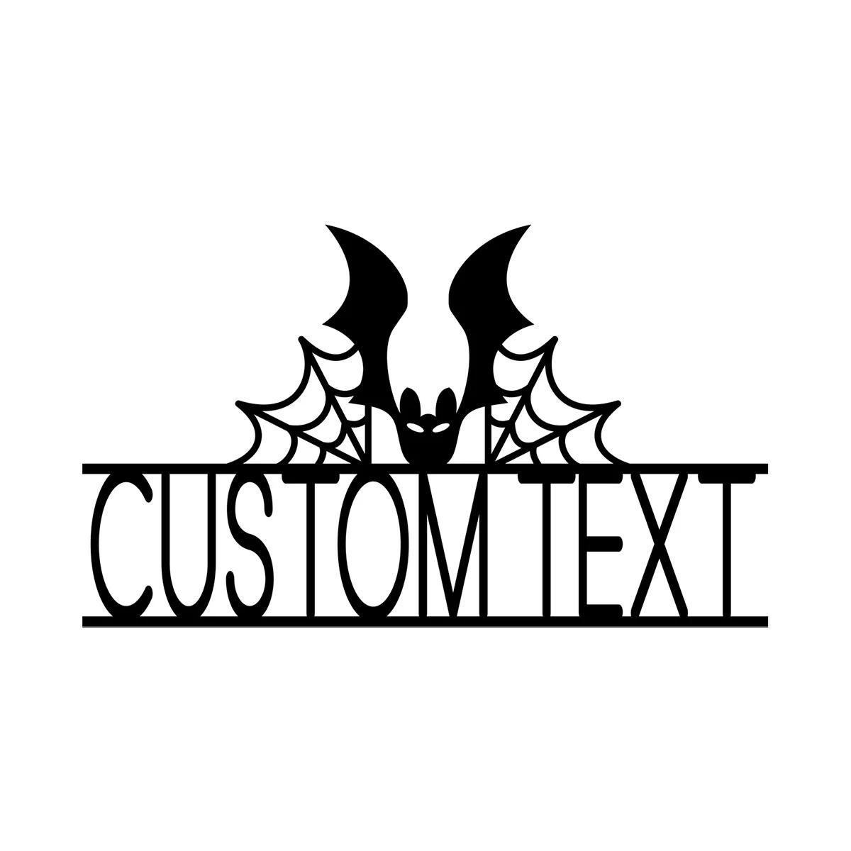 

Metal Halloween Bat Door Hanger, Spooky Home Wall Decor, Outdoor Porch Sign чёрный