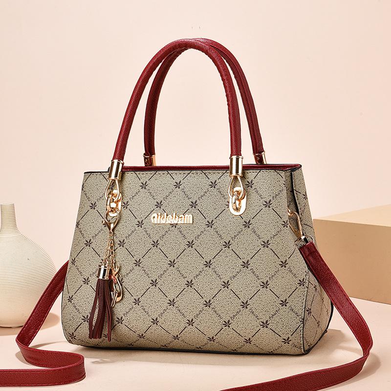 

Якісні шкіряні жіночі сумочки Жіночі вінтажні сумки-мессенджери з принтом Сумка на плече Boston Жіночі сумки через плече для покупок 28x14x20cm