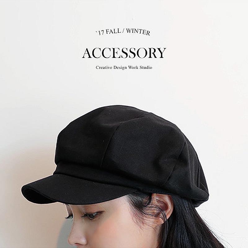 Korean Style Women's Autumn Octagonal Duck Tongue Beret - British Newsboy Casual Hat