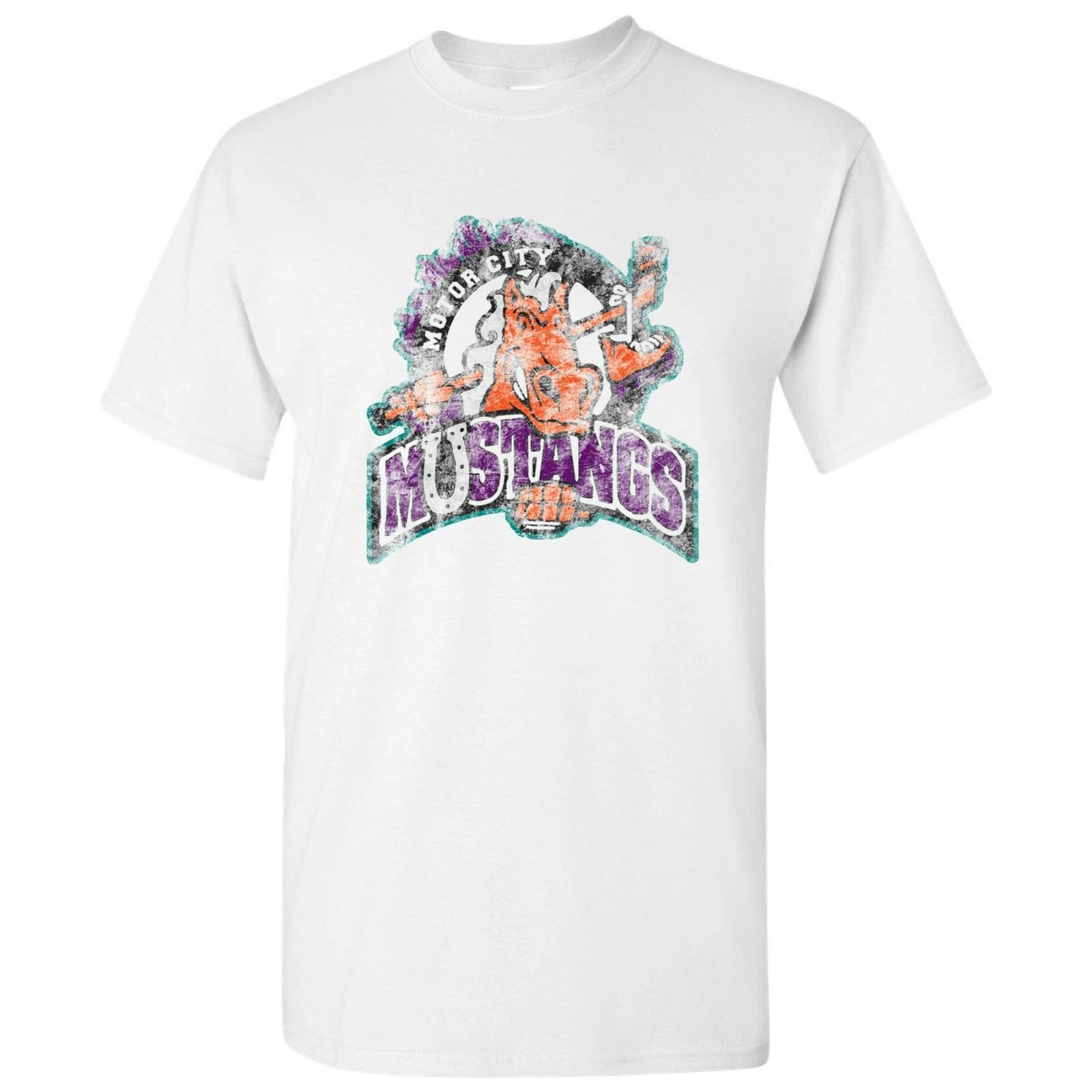RHI Motor City Mustangs UGP Classics Basic Cotton T-Shirt - White M
