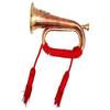 26.924 Cm Brass and Copper Blowing Bugle Signal Horn Classic Military-Style Bugle with Elegant Rope Binding Ideal for Ceremonies Parades Collectors