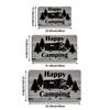 VIKAMA Happy Camping RV Doormat Camper Van Pine Tree Non Slip Absorbent Floor Mat Camper Trailer Outdoor Entryway Home Decor Mat