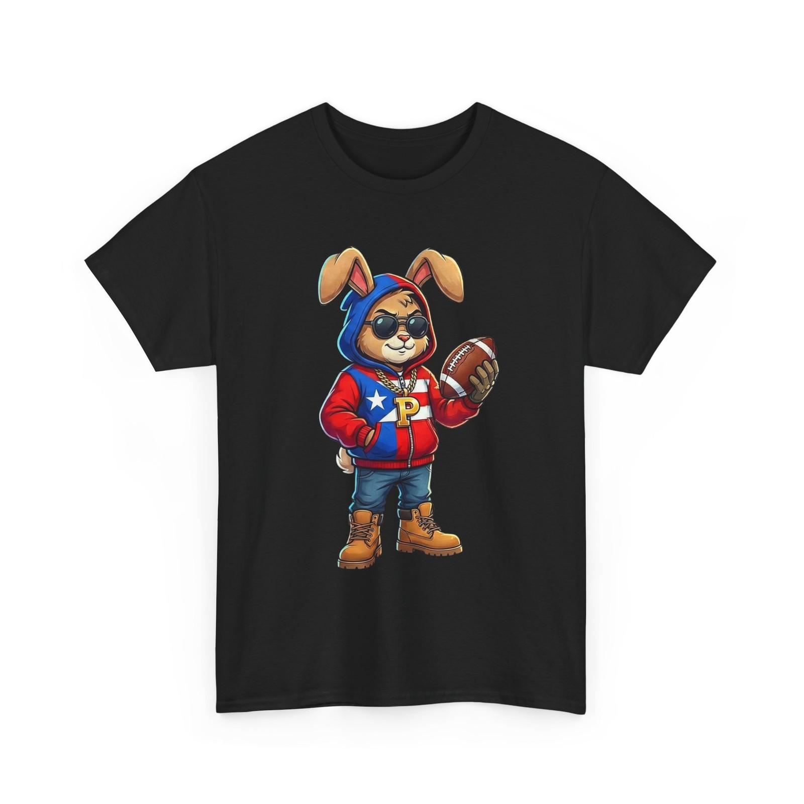 Cool Bunny Puerto Rican Flag Hoodie Outfit Vibes Boricua T-Shirt S разноцветный
