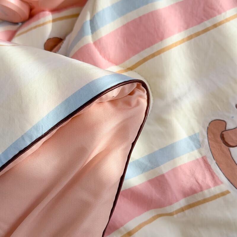 NanjiRen Klasse A Doppellagige Knittergaze Sommerdecke mit Hasenmuster