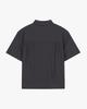 Meleugo [Ordinary People X Mergo] Crop Check Short Sleeve Shirt [Black]