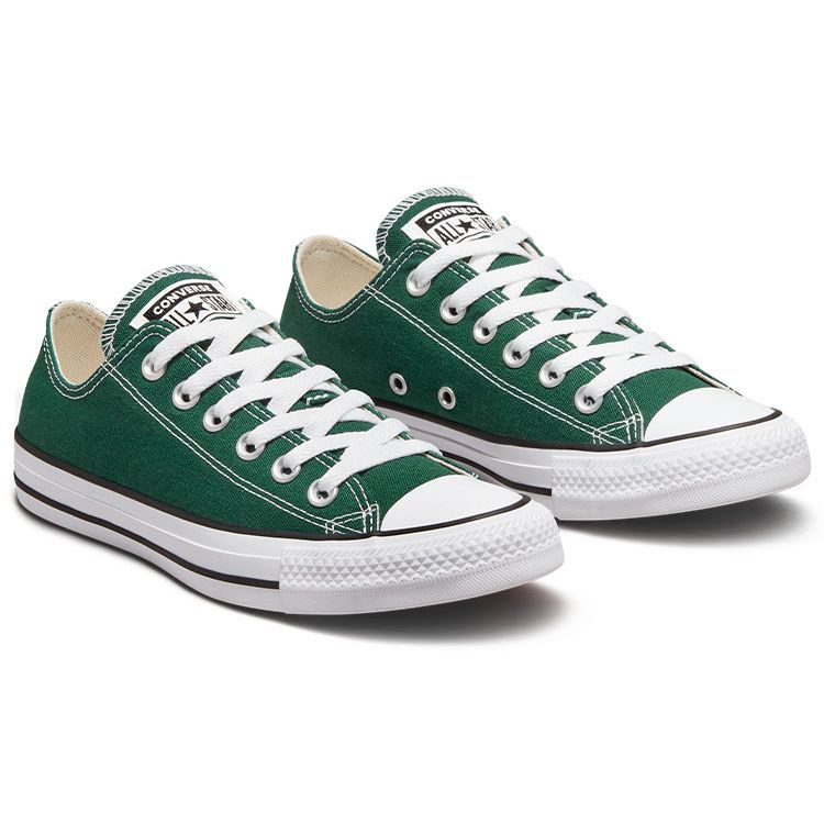 Converse Chuck Taylor All Star Lace-Up Comfortable Breathable Durable Low-Top Canvas Shoes Unisex sneaker Green A00789C