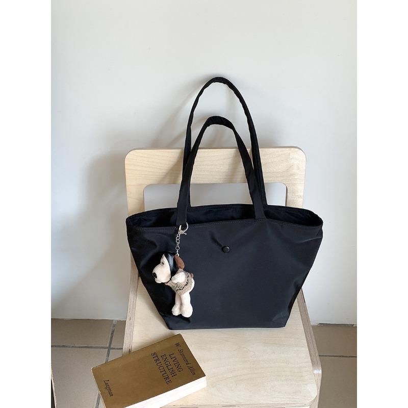

Nylon bag fashion high sense new shoulder bag large capacity women versatile casual tote big bag чорний