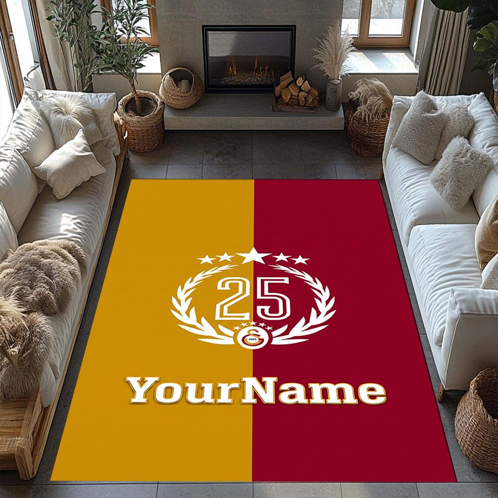 Galatasaray 77 Personalized Text Carpet Suitable for Foyer Living Rooms Study room Outdoor Anti-slip Rug Anime Office Decor