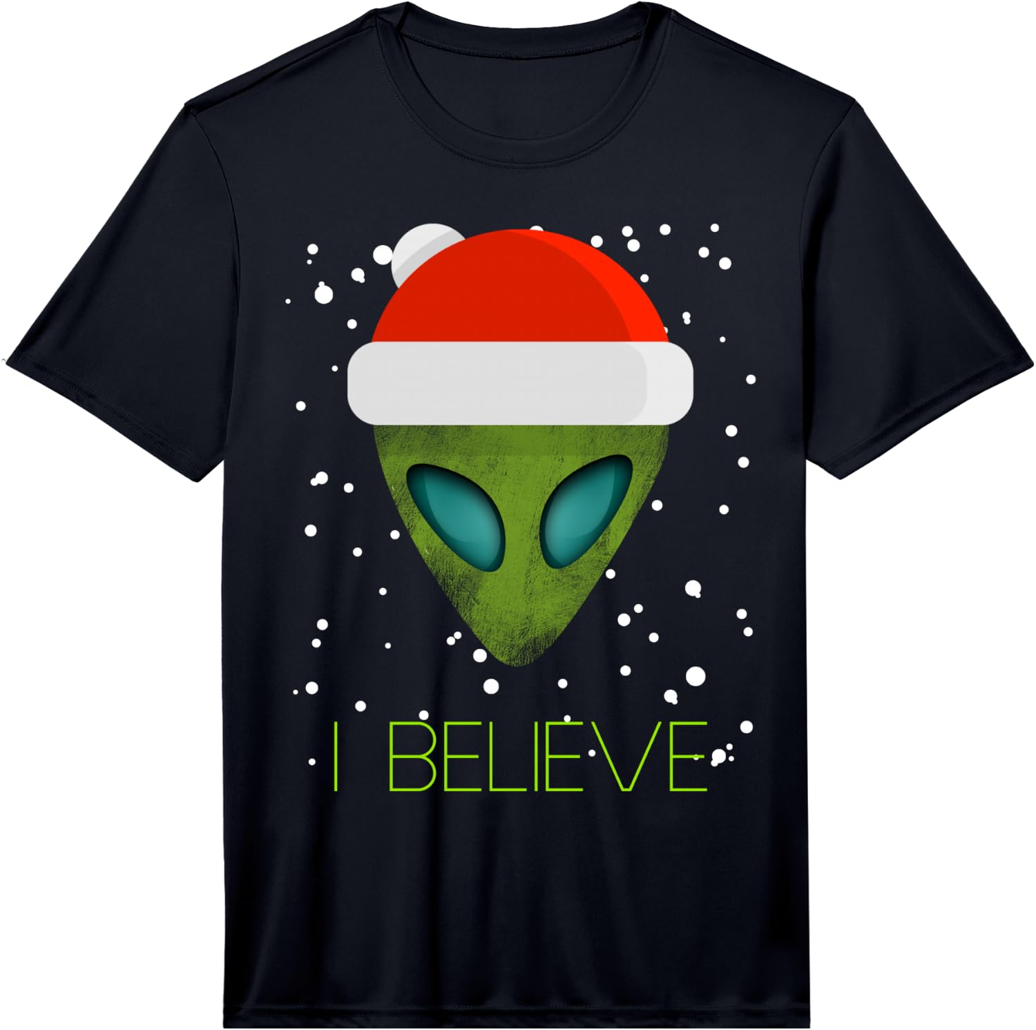 Alien Funny Christmas I Believe Cute UFO Gift Performance Unisex T-Shirt XXXL