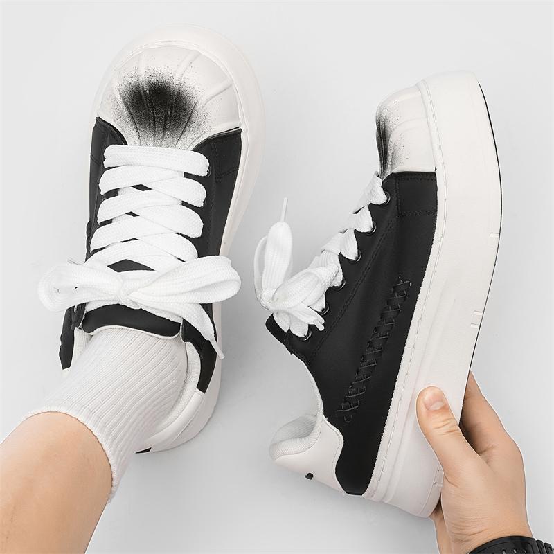 2026 New Thick Soled Trendy Casual Versatile Breathable Niche Big Head Low Top Board Shoes Men's Shoes