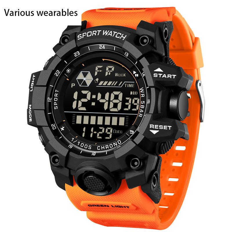 

Водонепроницаемые часы для спорта на открытом воздухе Электронные часы для молодежи и людей среднего возраста Модные и простые многофункциональные часы