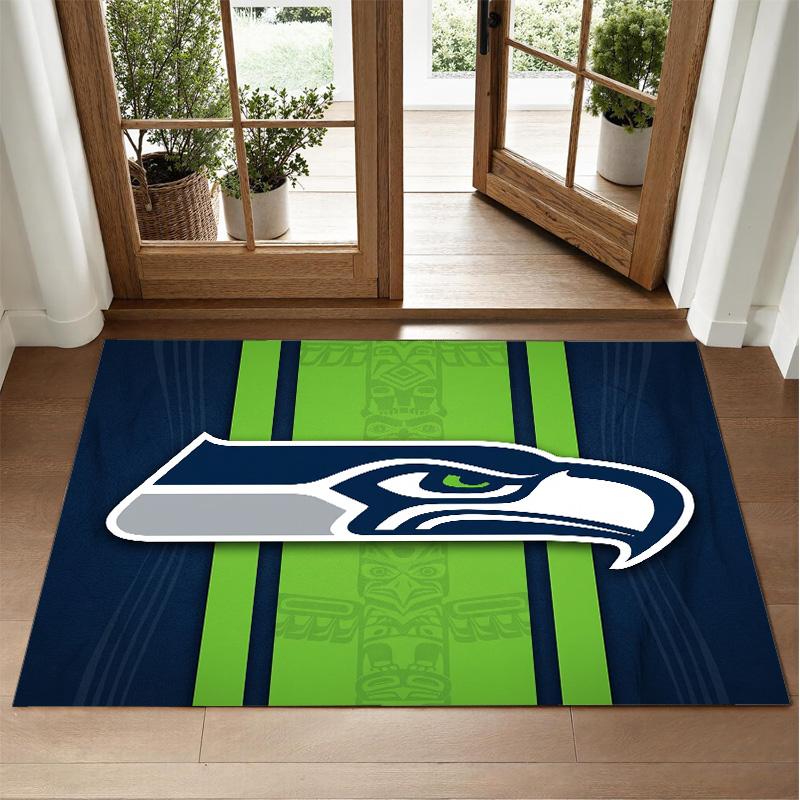 Seattle Seahawks Design Kristall-Samt Teppich Weiche Dekorative Matte für Schlafzimmer Eingang