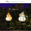 1Pc Solar Snowman Plug-in Light Christmas Decoration Atmosphere Outdoor Garden Lawn Light Christmas Night Light Snowman