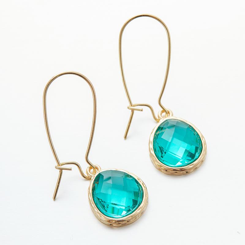 able Exquisite Water Drop Blue Zircon Earrings Ladies Engagement Party Wedding Jewelry Anniversary Birthday Gift