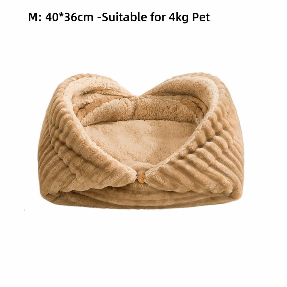 Creative Foldable Cat Sleeping Beds Warm Thickened Cat Cave Multifunctional Soft Pet Beds Winter Season