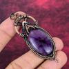 Star Amethyst Gemstone Pendant Copper Wire Wrapped Unique Jewelry Gifts For Wife