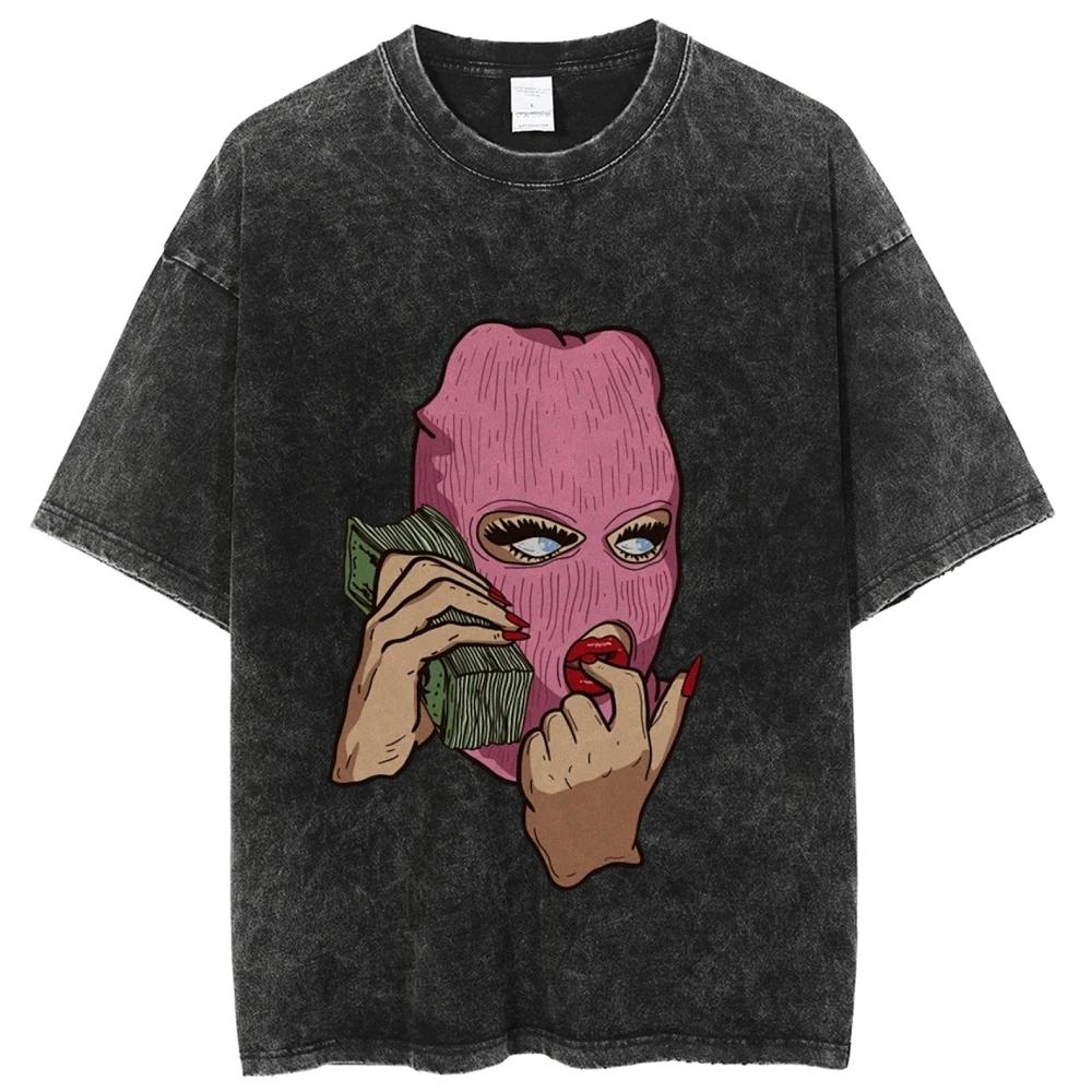 

Винтажная футболка с эффектом стирки, элемент Пасхи, оверсайз, короткий рукав, унисекс, мужская, женская, хлопок, лето, с графическим принтом S