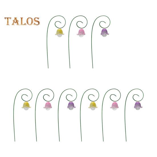 

9 шт. садовые колья «Ландыш» набор сказочных садовых кольев из смолы для цветов на открытом воздухе разноцветный