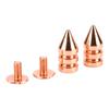 100 Sets Spiked Cone Spike Stud High Hardness Metal Plating Rose Gold Screw Back Studs Spikes Kit
