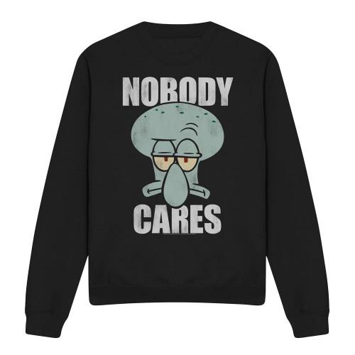 SpongeBob SquarePants Unisex Adult Nobody Cares Meme Sweatshirt
