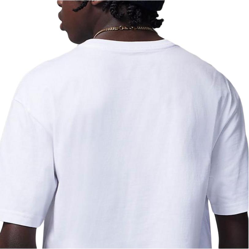 Jordan Logo Print Casual Knit Short Sleeve T-Shirt Childrens Kids Tops White FV2530-100