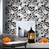 Skull Head Self Adhesive Wallpaper Horror Head Festival Party Room Renovation Stickers Background Wall Self Adhesive Wallpaper