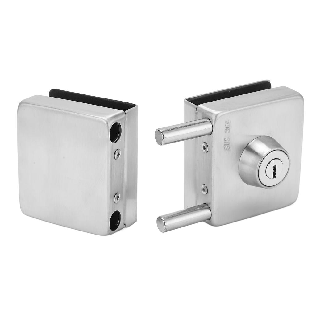 2PCS Push Sliding Gate Lock Corrosion Resistant Antioxidant Stainless Steel Frameless Glass Door
