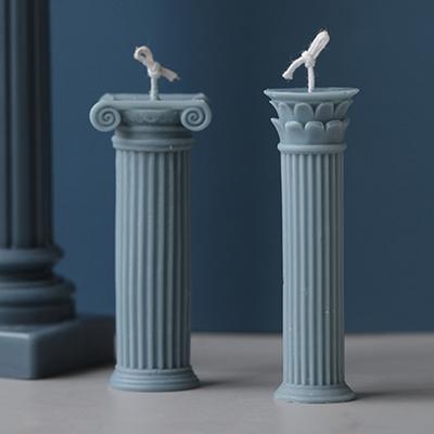 1 sztuk 3D kolumna rzymska świeca silikonowe formy świeca aromaterapeutyczna forma tynkarska silikonowe formy świec woskowa forma na świece Home Decoration!