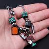 Demon Slayer Kimetsu no Yaiba Kamado Nezuko DIY Charm Bracelet Anime Cosplay Jewelry Unisex